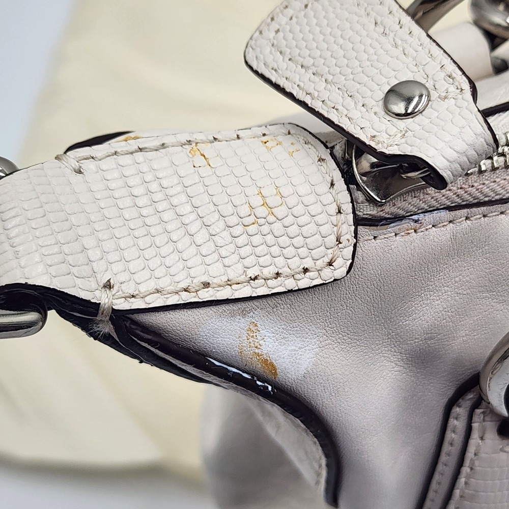 Coach Kristin Round Satchel White Nappa Leather Crossbody Strap Dustbag 19295 - Picture 13 of 16